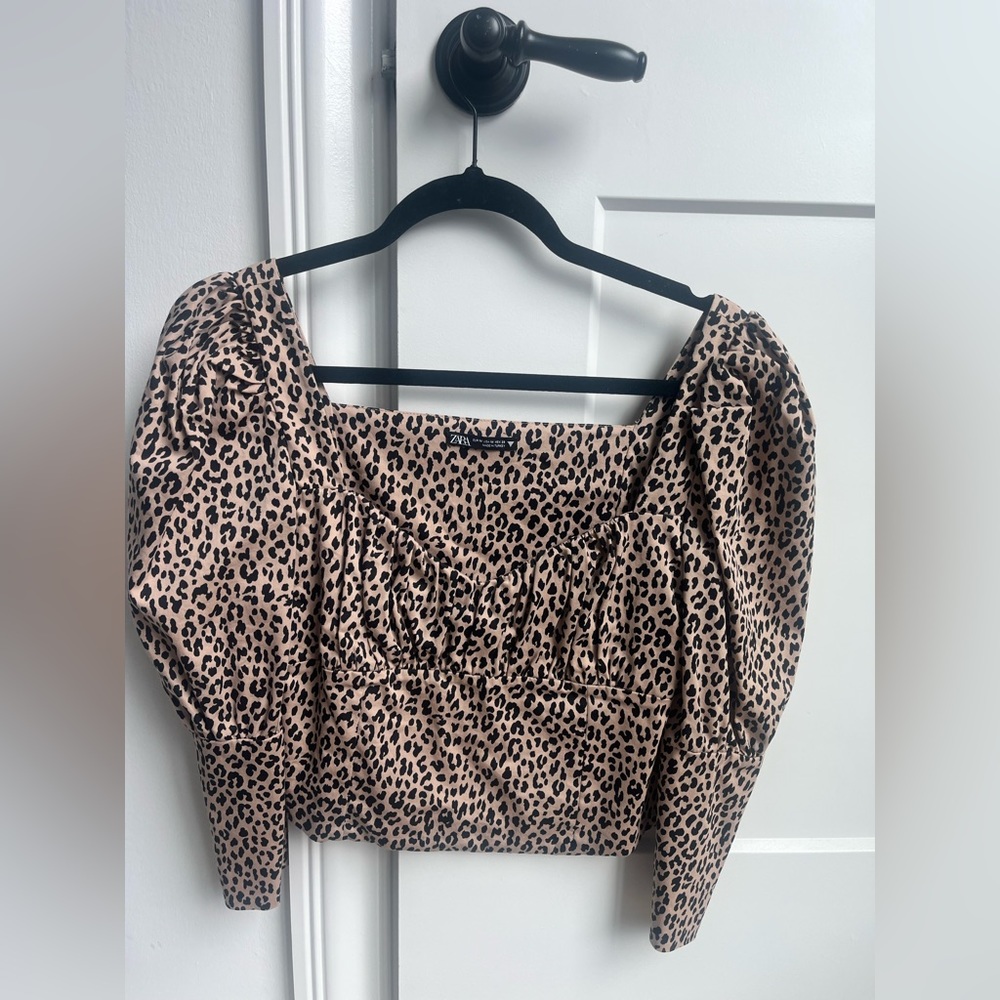 Zara cheetah top